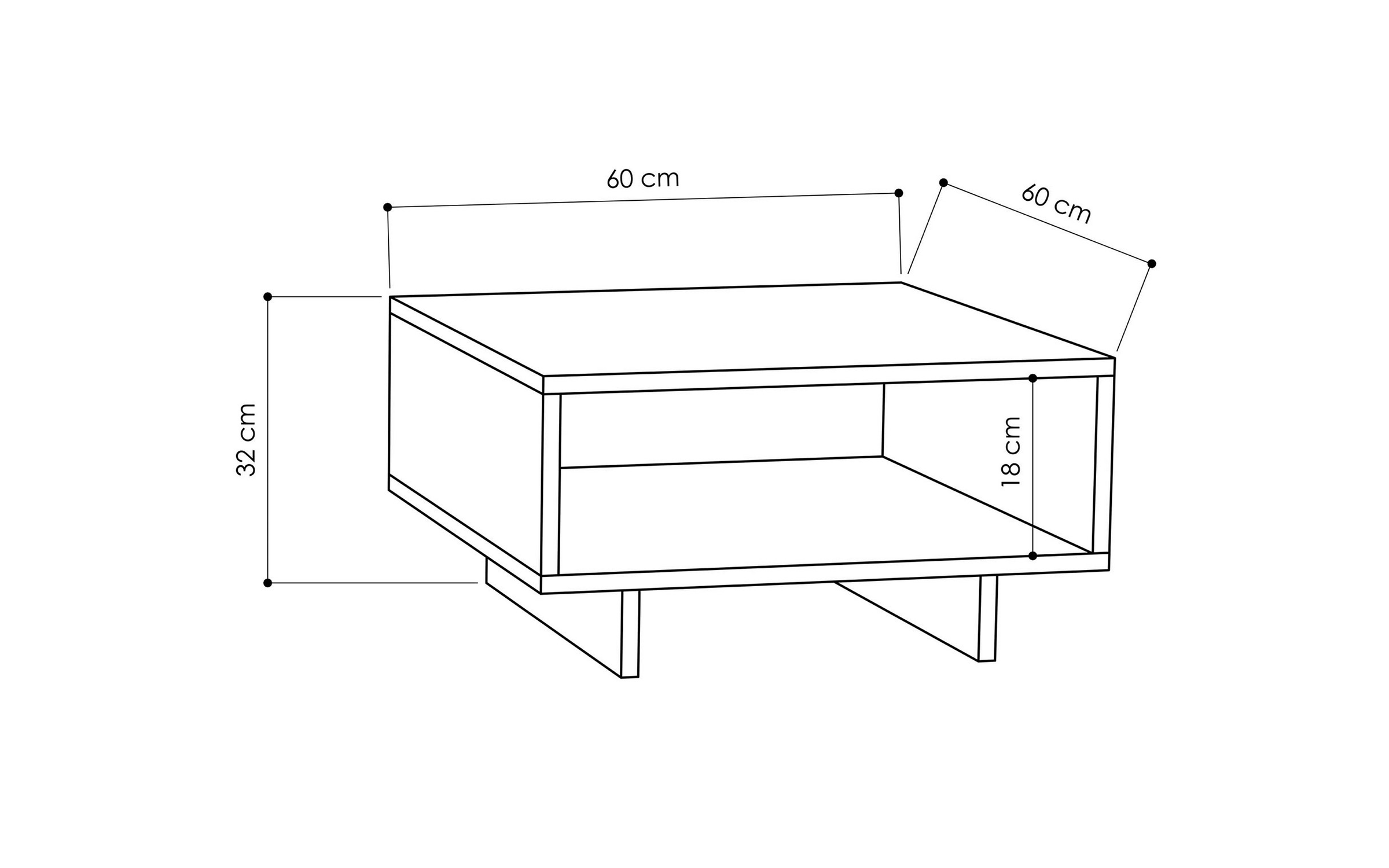 Masuta de cafea Holi, stejar + antracit  2